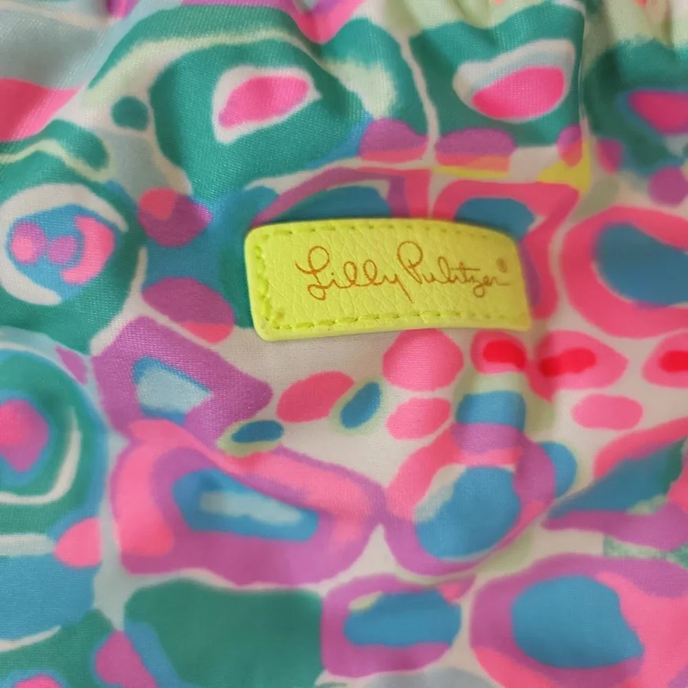 Lilly Pulitzer Cinch Drawstring Beach Sports Yoga Gym Bag Backpack